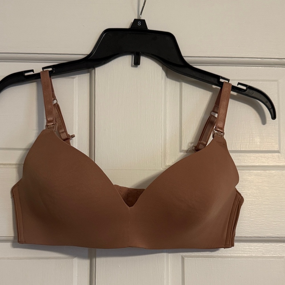 Auden Nursing lightly lined wireless bra in Dusty Pink